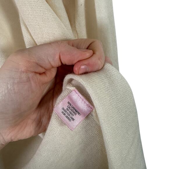 Calypso St Barth Cream 100% Cashmere Cardigan Sweater Open Front Womens Small - Picture 5 of 7